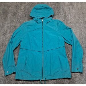 Columbia Jacket Womens Large Arch Cape Full Zip Hooded Lightweight Windbreaker